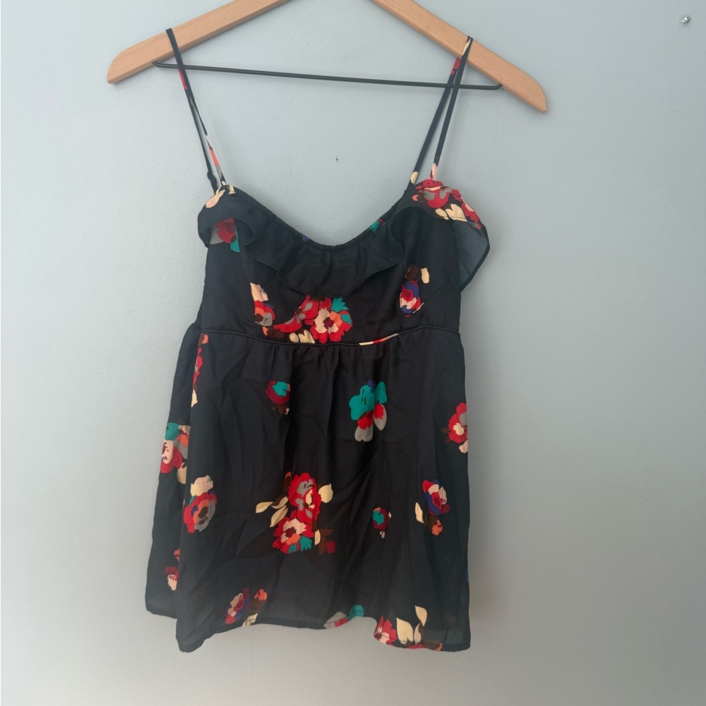 American Eagle Outfitters Black Floral Camisole